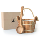 Northwood Sauna bucket and ladle set with 1 gallon capacity for ample steam.