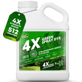 Not Rocket Sciences green spray dye in a 1 gal bottle shows visible coverage for precise application.