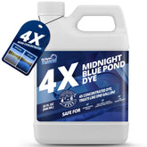 Not Rocket Sciences 32oz Midnight Blue Pond Dye being poured along the edge for deep blue pond water.