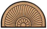 Notrax all-weather rubber-backed cocom coir half-moon mat provides durable entryway protection.