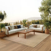 Nourison Positano beige ivory rug, beige-ivory design, ideal for living rooms with easy-clean appeal.