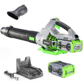 NovorikX Electric Leaf Blower – Front view shows compact cordless durability for quick cleanup.