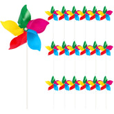 NOVWANG Rainbow Pinwheels package and assembly guide for quick outdoor setup