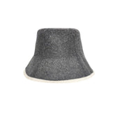 NOWHYX Wool Sauna Hat close-up shows soft felt texture and breathable weave.