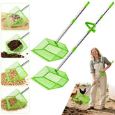 NoxLumina 2-in-1 scooper and rake with handle for quick coop cleanup
