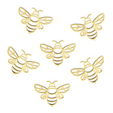 Noxozoqm bee wall art with six wooden bees in gold finish enhances warm living room ambiance