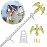 NQ 6FT flag pole with eagle topper for durable outdoor display.