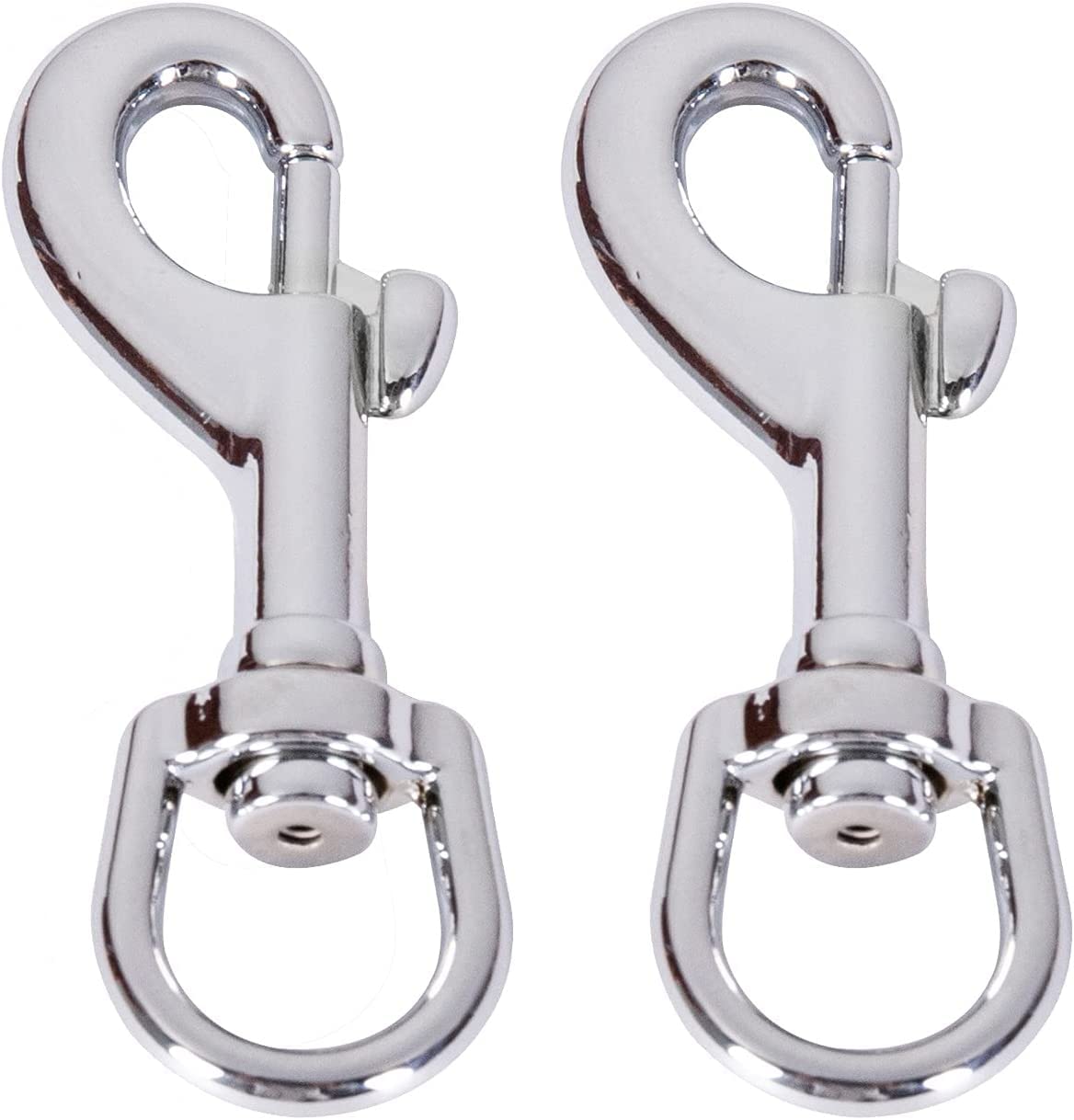 NQ flag swivel snap clip in silver, ready to secure flags securely