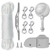 NQ flagpole 3-inch ball topper on top of a pole, decorative crown and top protection