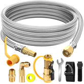 NQN 12 ft propane hose for RV to grill connection, enabling outdoor cooking