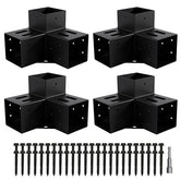 Nrspp 4x4 pergola bracket 3-way angle for sturdy corner supports