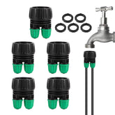 NRWRTY garden hose adapter with lock-barbed design for secure 3/4 to 1/4 inch connections