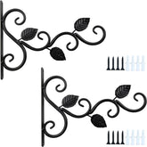 NSBELL plant bracket wall mount in black for sturdy outdoor hanging