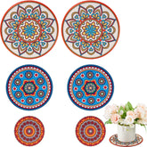 Nuanchu plant pot mat 3.94-inch closeup protects surfaces from moisture.