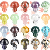 Nuanchu crystal mushroom decor mini-sculpture 20pcs for meditation ambience and decorative charm.