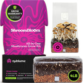 NuBlume mushroom grow kit with injection port for quick inoculation.