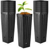 Nuenen tall tree pot with drainage holes for easy seedling transplant