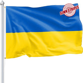 Nuibers Ukraine flag 3x5 outdoor front view for durable outdoor display