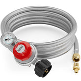 NUPICK propane regulator with hose and gauge, ideal for precise flame control.