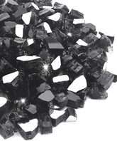 NUPICK 20lb fire glass half-inch black reflective for smoke-free flames