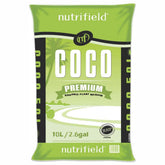 NUTRIFIELD Coco Coir bag open, ready for seed starting and transplanting.