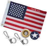NVSDFAVUZUQ American flag boat 12x18 for outdoor use on boats and vehicles.