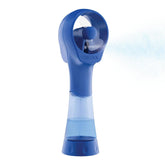 O2COOL Elite battery-powered misting fan blue, front view for cooling on the go.