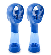 O2COOL Elite blue handheld misting fan for portable cooling on the go.