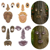 OALEN tree face old man smile perched on bark adds whimsical garden charm