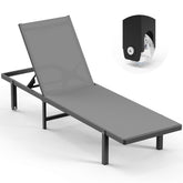 Oasbira Lounge Chair with wheels enables effortless repositioning for shade or sun.
