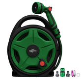 OasisTrim retractable hose reel in green for tidy storage and effortless garden watering.