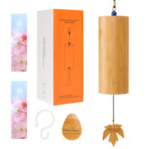 OcarinaWind bamboo wind chimes outdoor, soothing garden ambience in natural wood tones.