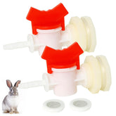 OCQOTAT rabbit watering bucket connector kit with bulkhead fitting for a leak-free seal.