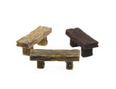 ODDIER mini resin bench 3-pack adds bright color to fairy garden displays.