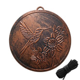 ODRODR replacement windcatcher with round hummingbird motif for outdoor wind chimes.