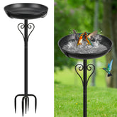 ODSNANIE metal bird bath base with 5-pronged design for added stability outdoors