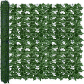 ODTORY artificial ivy privacy fence panel close-up shows textured leaves for outdoor privacy.