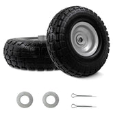 OEBYZWSL 10 inch solid tire side view, durable cart performance on rough terrain.