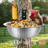 Ofasixx Squirrel Feeder with removable bowl for easy cleaning and refills.