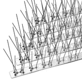 OFFO bird spikes with stainless base for full-coverage deterrence on exterior surfaces