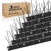 OFFO Black Bird Spikes on surface for quick installation, reducing bird clutter