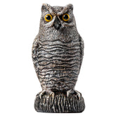 OFFO Owl Statue with lifelike feathers for captivating outdoor garden decor.