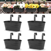 OGIMA hanging flower pot with iron body for balcony wall display.