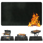 Ogrmar 48x30 grill mat overview protects patio during outdoor grilling