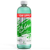 Oh Yuk jetted tub cleaner pour bottle to start deep clean.