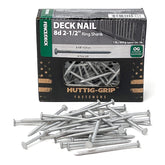 OHIY Huttig-Grip deck nails with diamond point for smooth wood penetration.