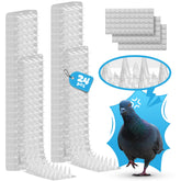 ohlela 24-pack bird spikes along balcony edge for safe deterrence