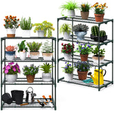 Ohuhu plant greenhouse shelves 4-tier 2-pack provide spacious outdoor plant organization.