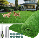 Oiyeefo artificial turf on a sunny patio, durable surface for daily use