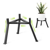 Oiyeefo metal plant stand with adjustable width fits 5.9–8.7 inch pots securely.